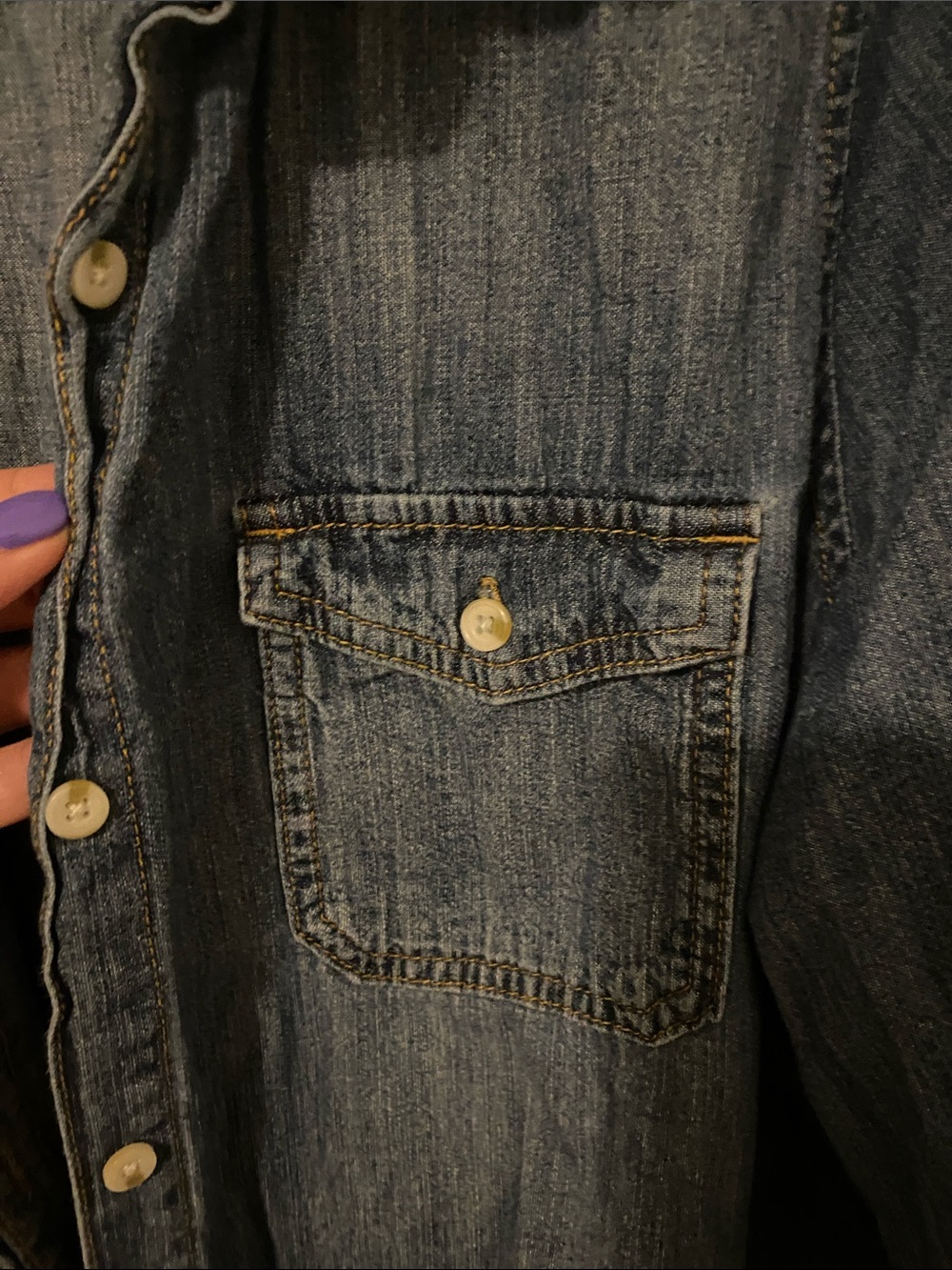 Universal Thread Medium Blue Denim Button-Up Jacket - Picture 3 of 6